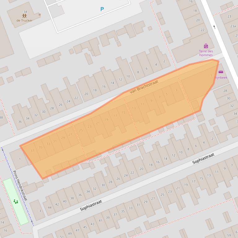 Kaart van postcodegebied 2641HG.