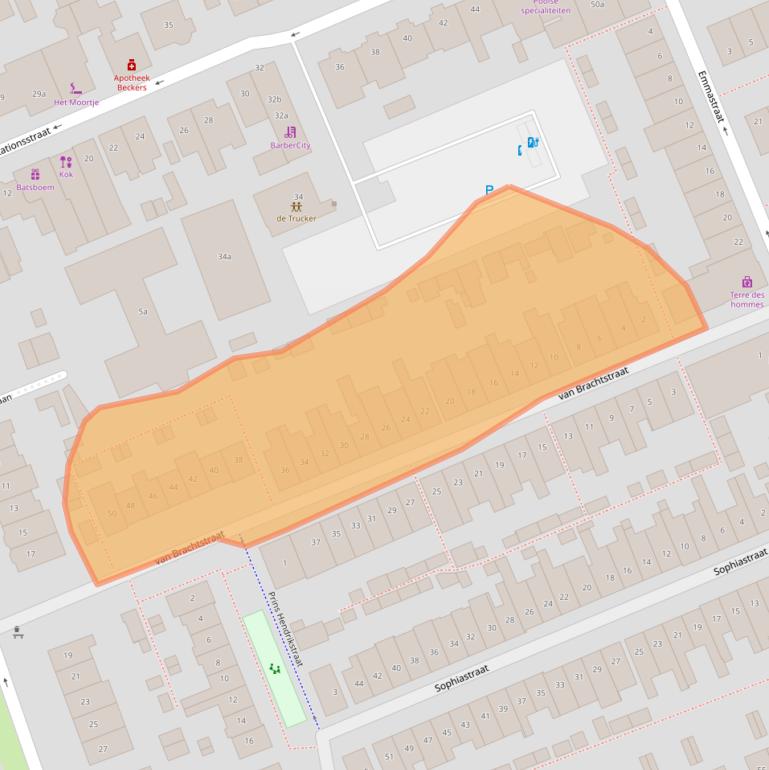 Kaart van postcodegebied 2641HH.