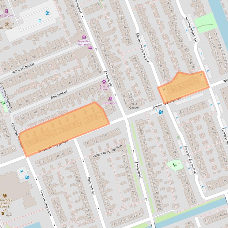 Kaart van postcodegebied 2641HS.