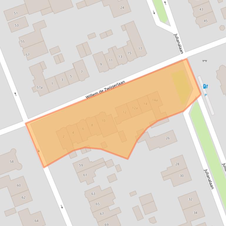 Kaart van postcodegebied 2641HT.