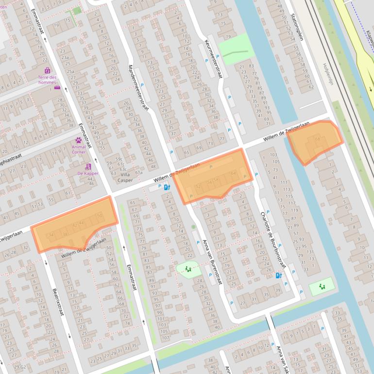 Kaart van postcodegebied 2641HW.