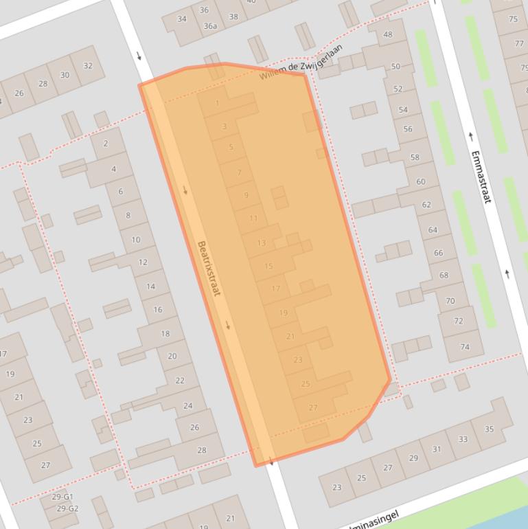 Kaart van postcodegebied 2641HX.