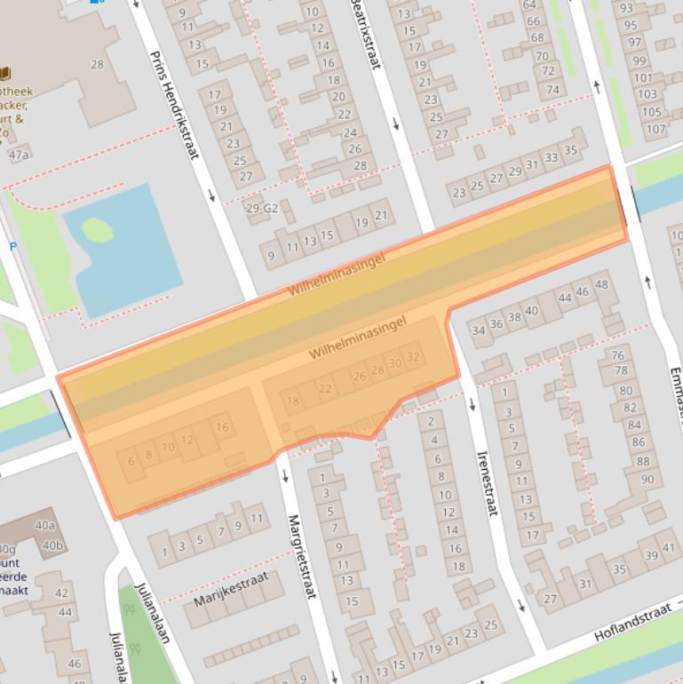 Kaart van postcodegebied 2641JC.