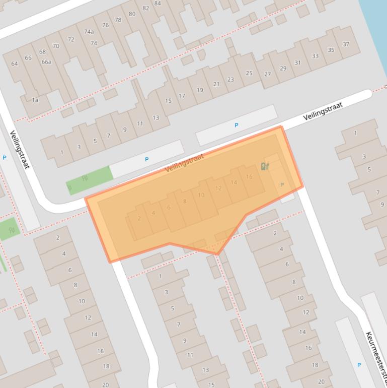 Kaart van postcodegebied 2641JS.