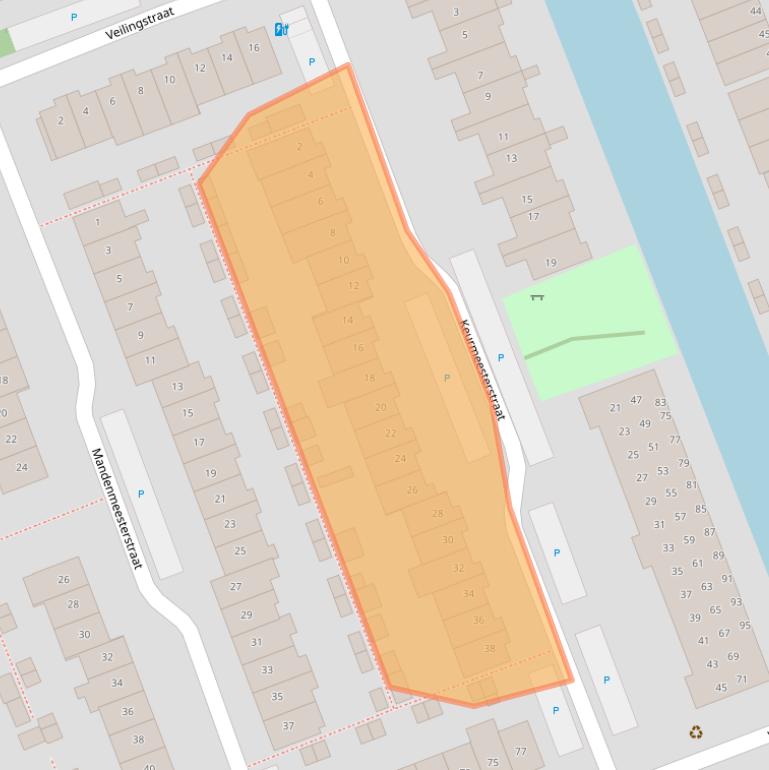 Kaart van postcodegebied 2641JV.