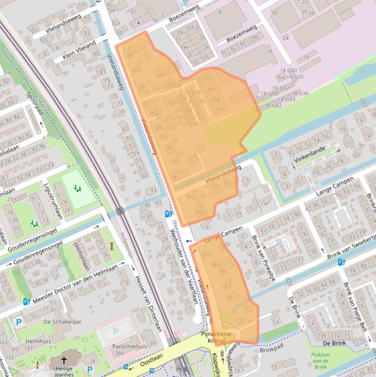 Kaart van postcodegebied 2641KC.