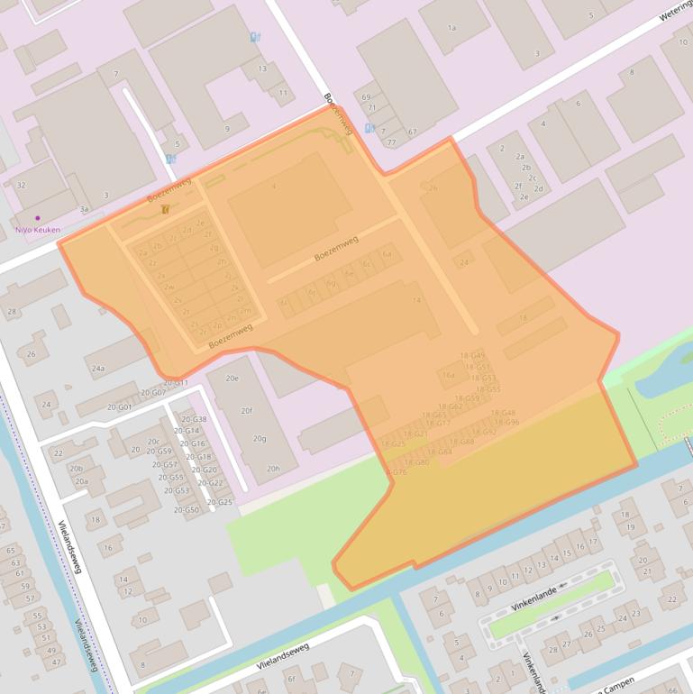 Kaart van postcodegebied 2641KH.