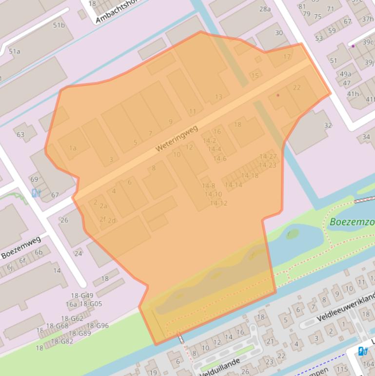 Kaart van postcodegebied 2641KM.