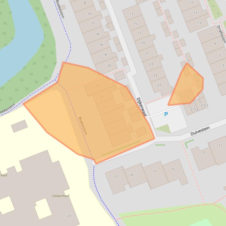 Kaart van postcodegebied 2641LH.