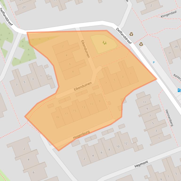 Kaart van postcodegebied 2641LJ.