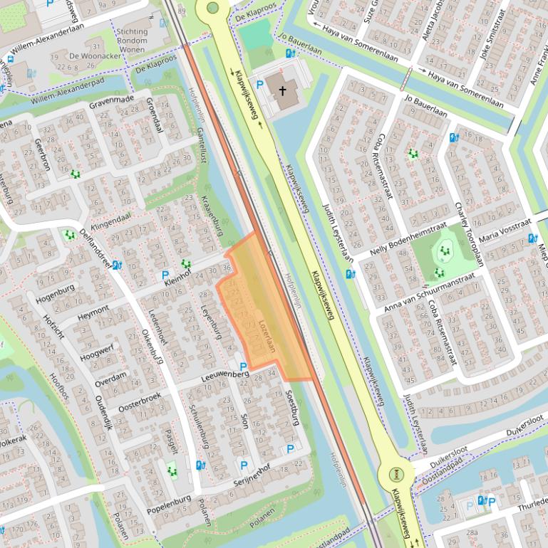 Kaart van postcodegebied 2641MG.