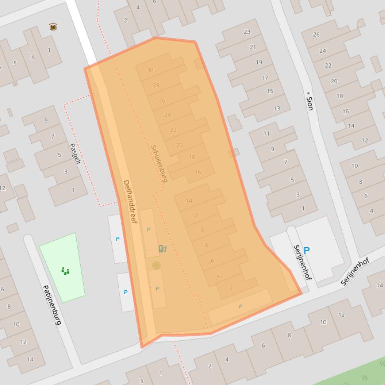 Kaart van postcodegebied 2641MN.