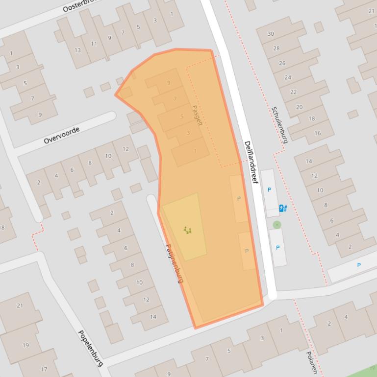 Kaart van postcodegebied 2641MT.