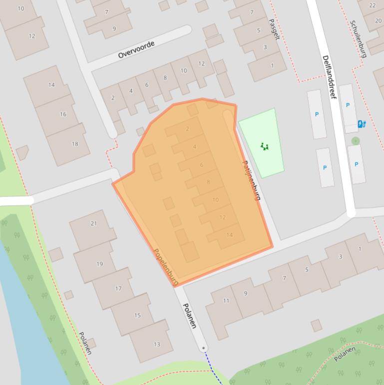 Kaart van postcodegebied 2641MV.