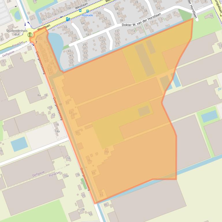 Kaart van postcodegebied 2641NC.