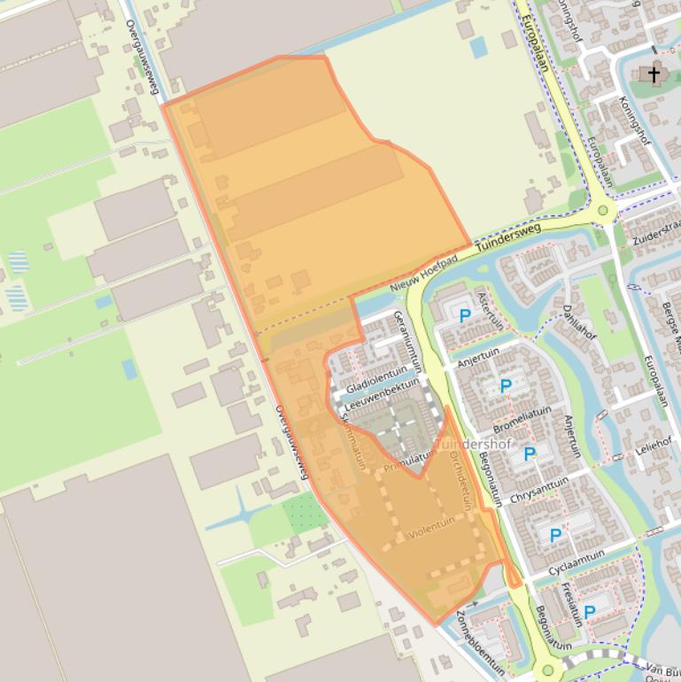 Kaart van postcodegebied 2641ND.