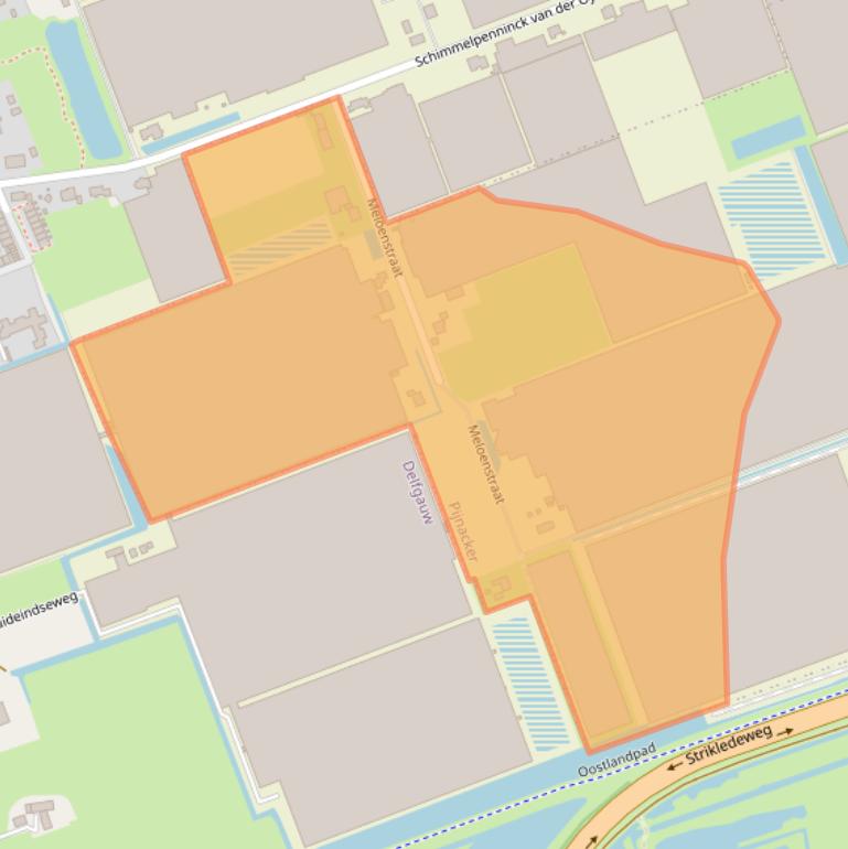 Kaart van postcodegebied 2641NJ.