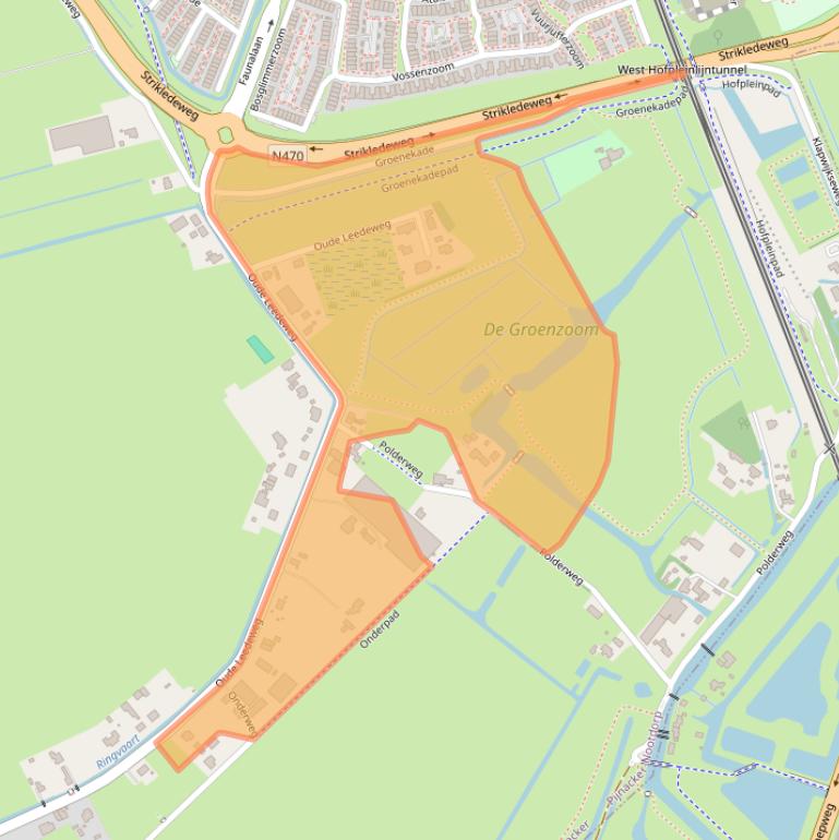 Kaart van postcodegebied 2641NL.