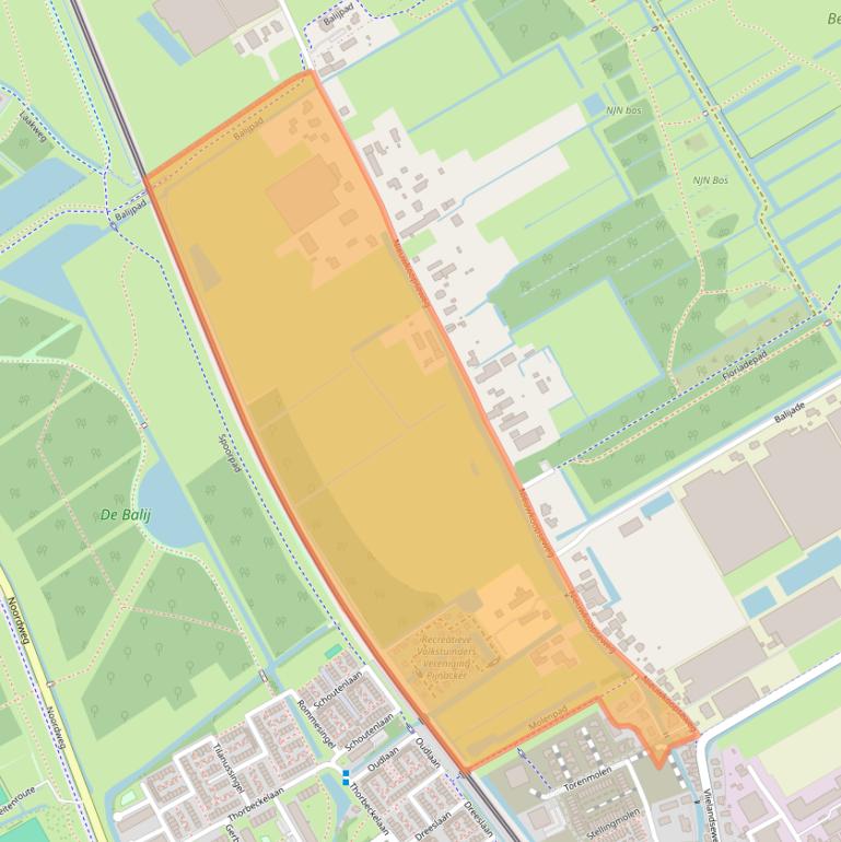 Kaart van postcodegebied 2641PA.