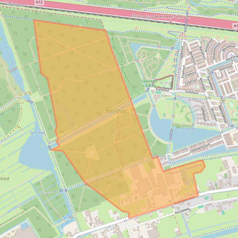 Kaart van postcodegebied 2641PD.