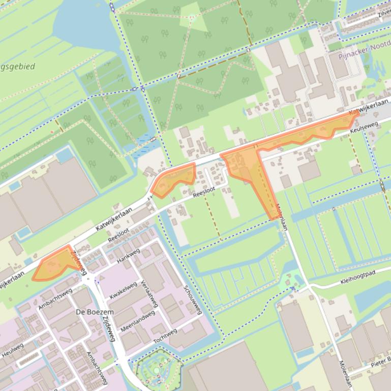 Kaart van postcodegebied 2641PH.