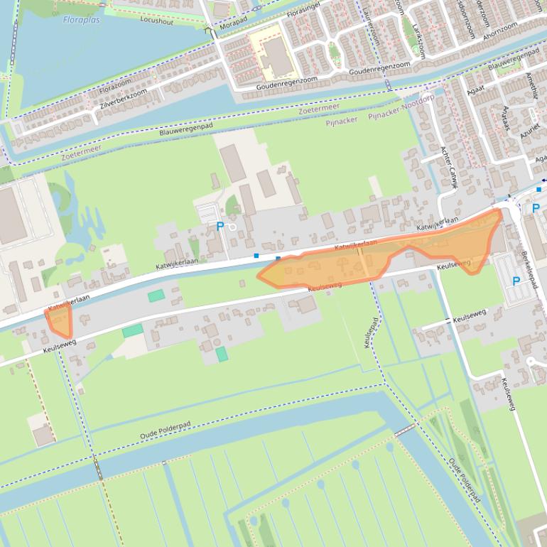 Kaart van postcodegebied 2641PJ.