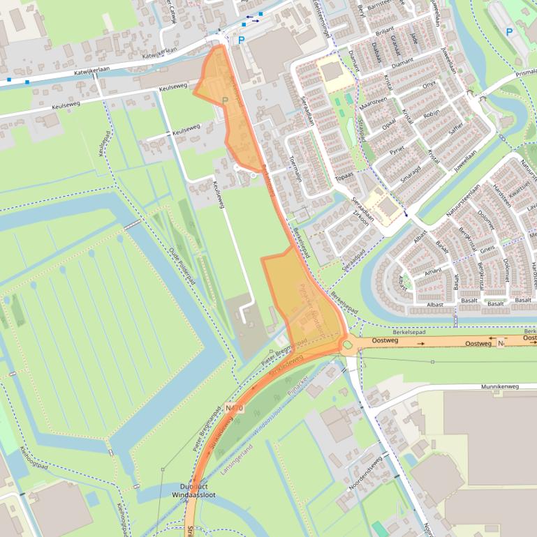 Kaart van postcodegebied 2641PL.