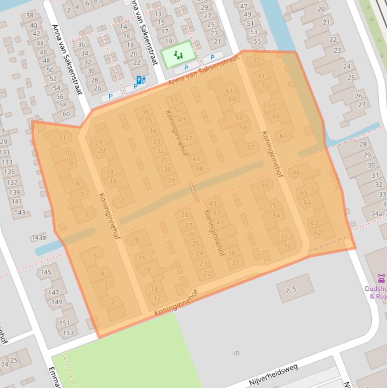 Kaart van postcodegebied 2641RH.