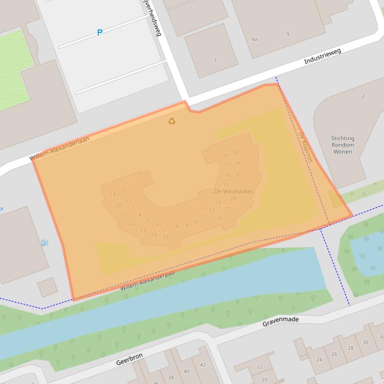 Kaart van postcodegebied 2641RJ.