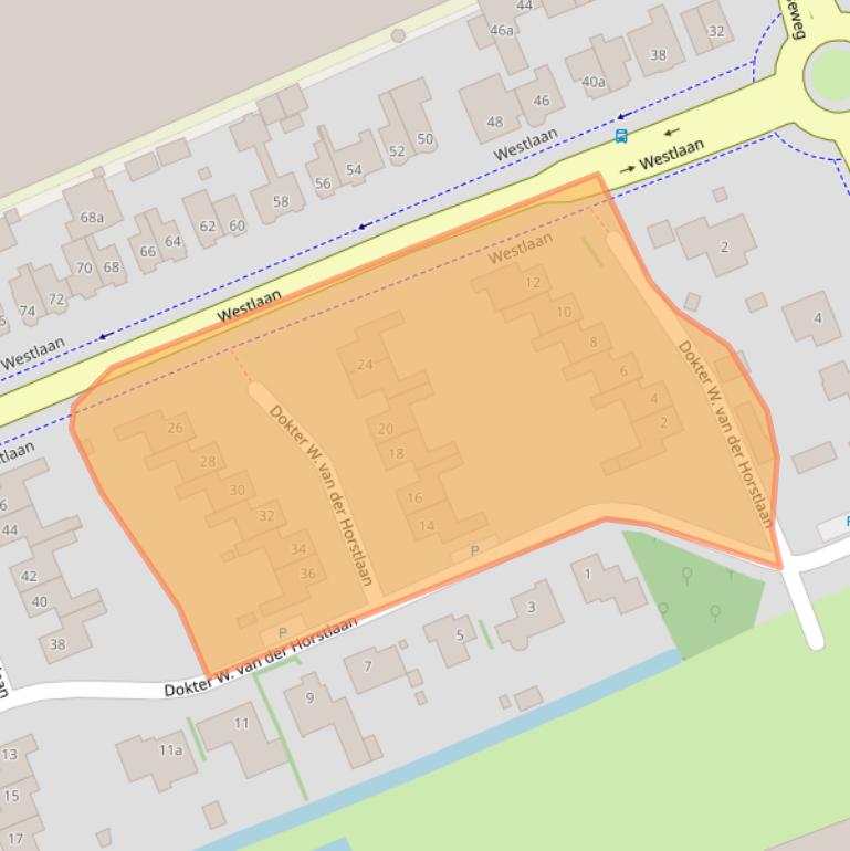 Kaart van postcodegebied 2641RV.