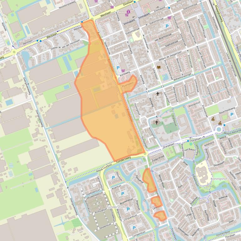 Kaart van postcodegebied 2641RX.