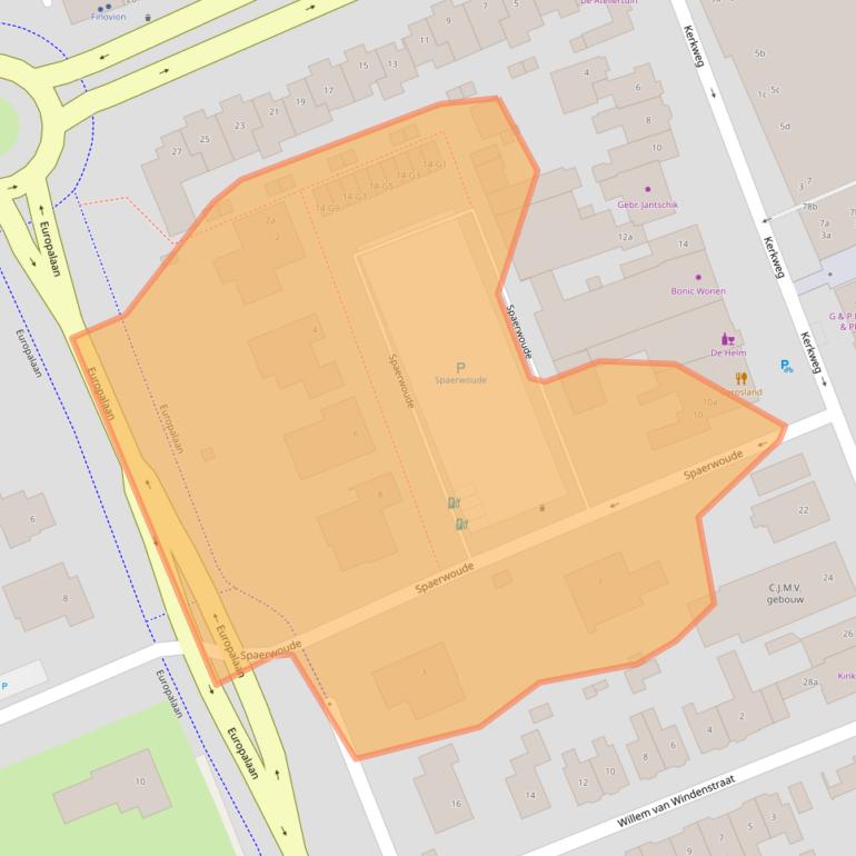 Kaart van postcodegebied 2641RZ.