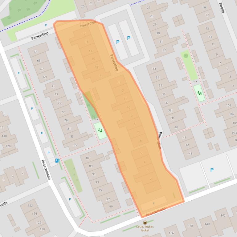 Kaart van postcodegebied 2641SN.