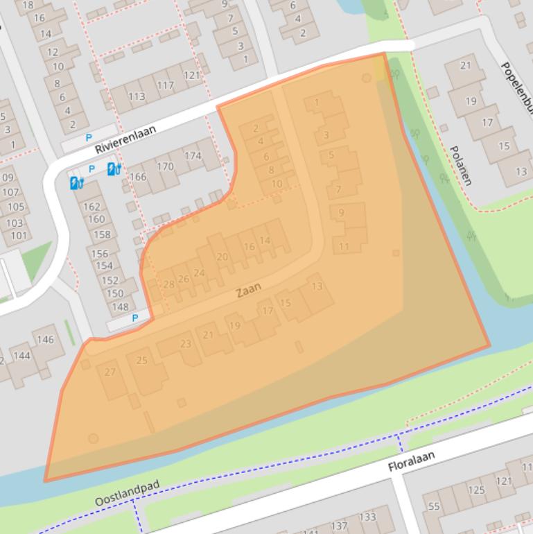 Kaart van postcodegebied 2641SX.