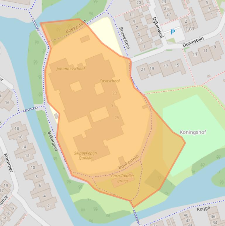 Kaart van postcodegebied 2641SZ.