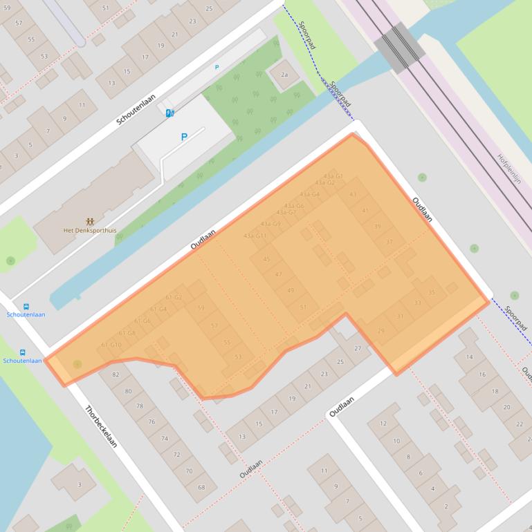 Kaart van postcodegebied 2641TE.