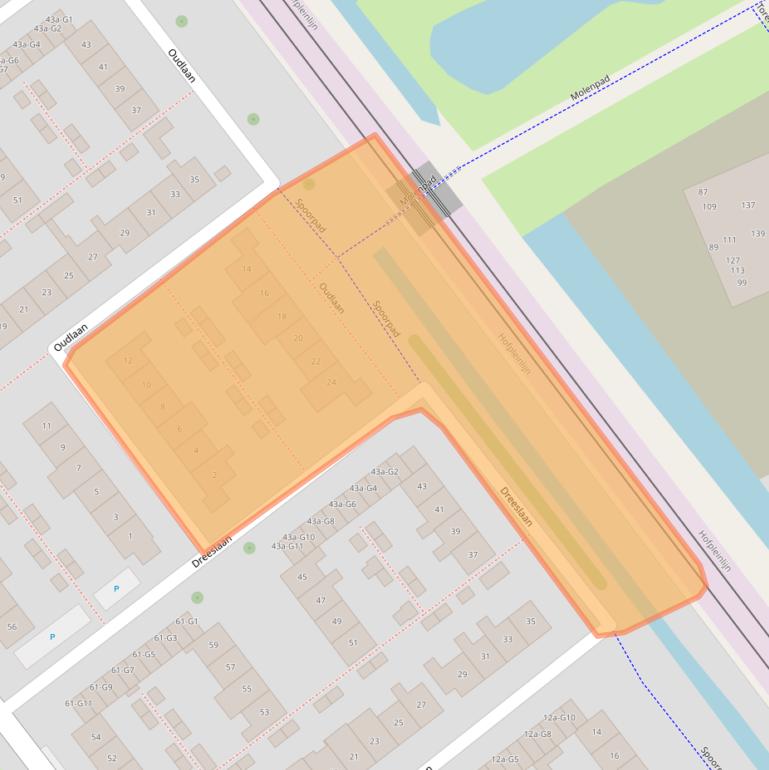 Kaart van postcodegebied 2641TG.