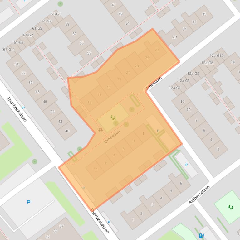 Kaart van postcodegebied 2641TH.