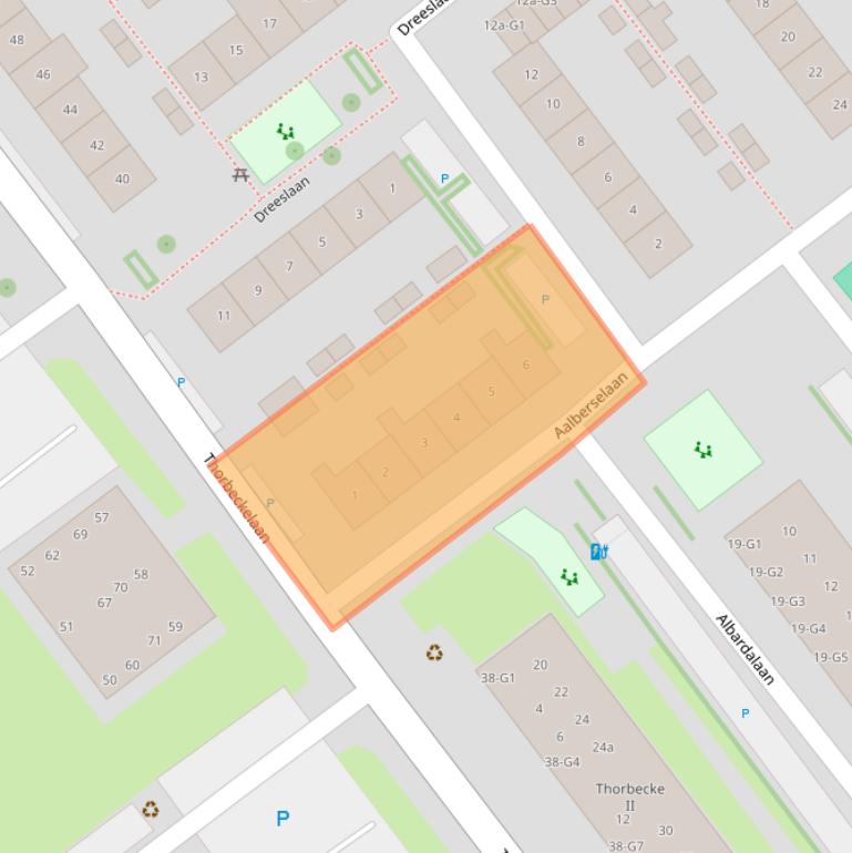 Kaart van postcodegebied 2641TL.