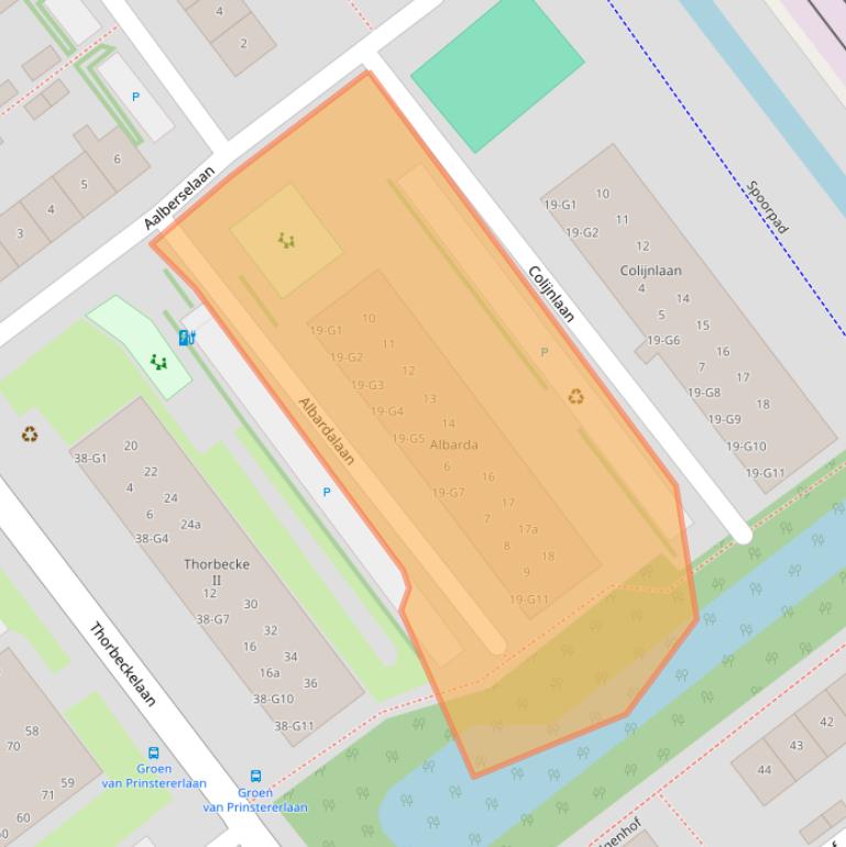 Kaart van postcodegebied 2641TN.