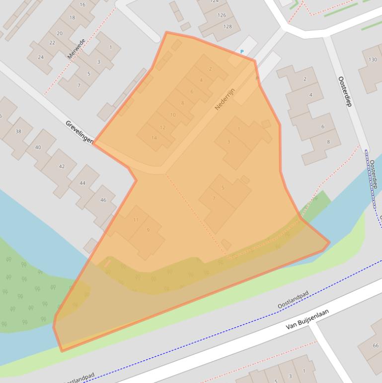 Kaart van postcodegebied 2641TT.