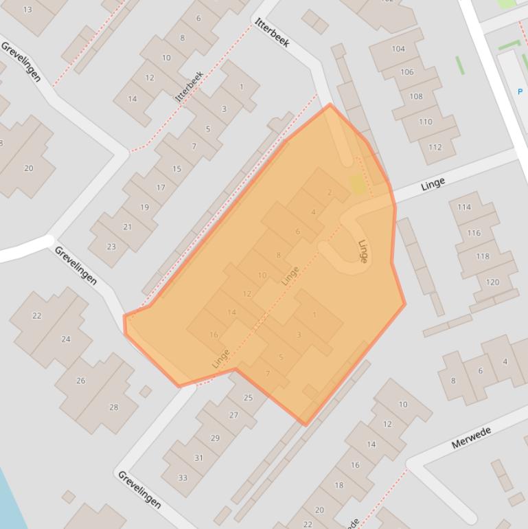 Kaart van postcodegebied 2641TV.