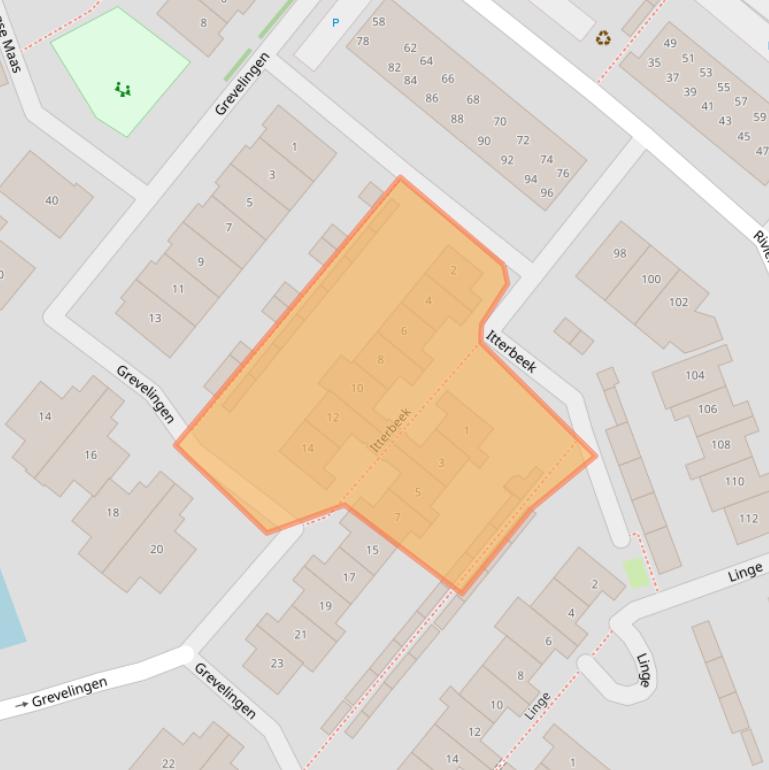 Kaart van postcodegebied 2641TW.