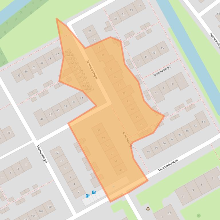 Kaart van postcodegebied 2641VG.