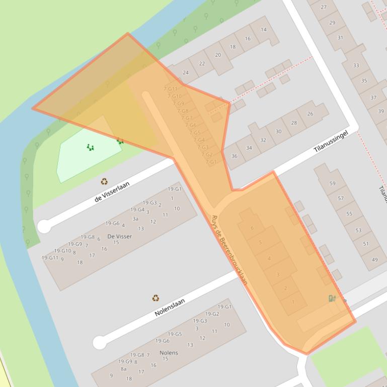 Kaart van postcodegebied 2641VK.