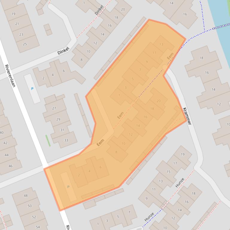 Kaart van postcodegebied 2641VS.
