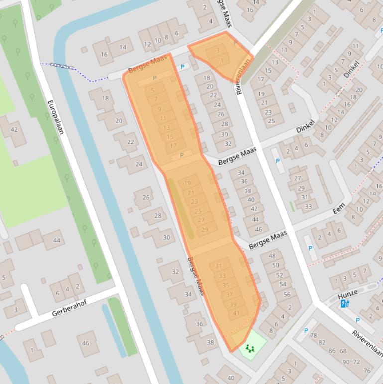 Kaart van postcodegebied 2641VV.