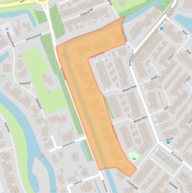 Kaart van postcodegebied 2641VW.