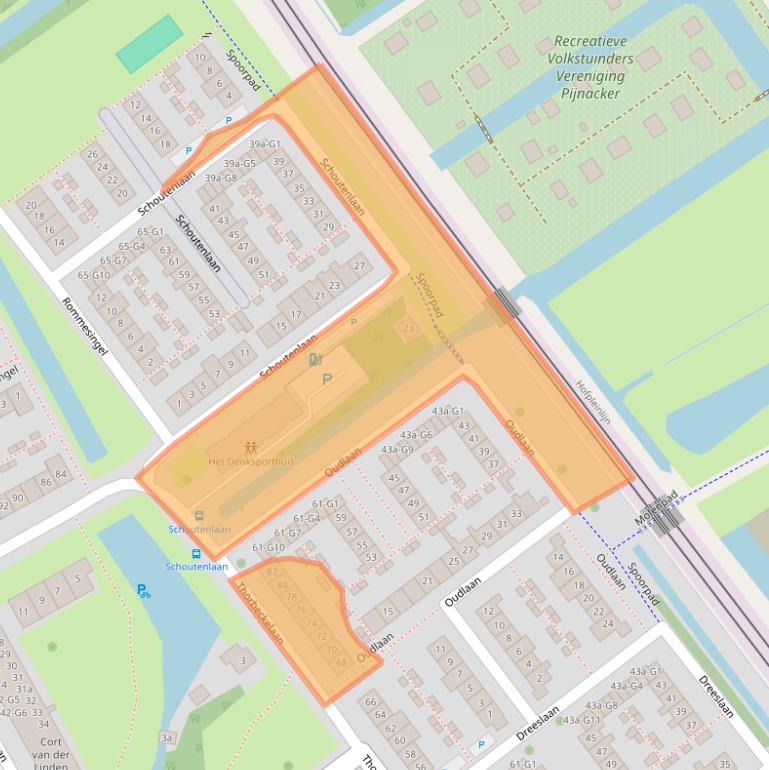 Kaart van postcodegebied 2641WD.