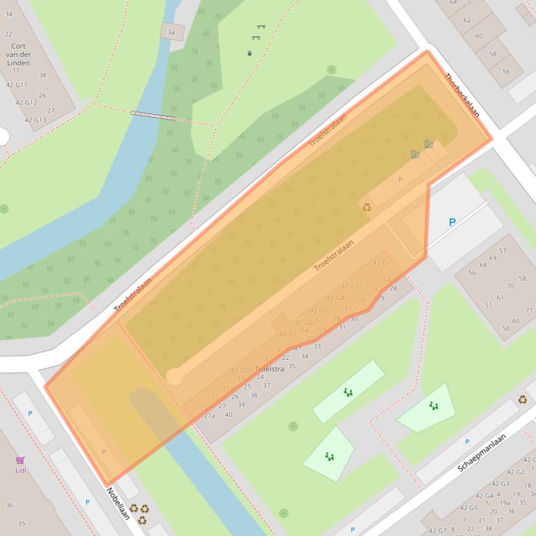 Kaart van postcodegebied 2641WE.